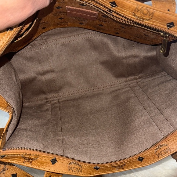 MCM Brown Monogram Tote Bag - Picture 8 of 10